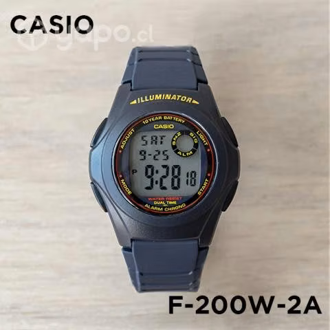 Reloj casio f200w-2a vintage pila 10 años - Imagen 3