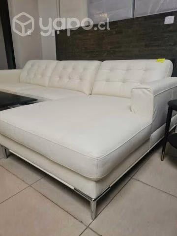 Seccional derecho Rosen London cuero Ivory