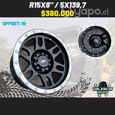 Llantas aro 15x8 / 5x139,7 - Imagen 2