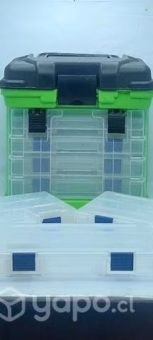 Caja de pesca o pescar con 4 cajas adicionales