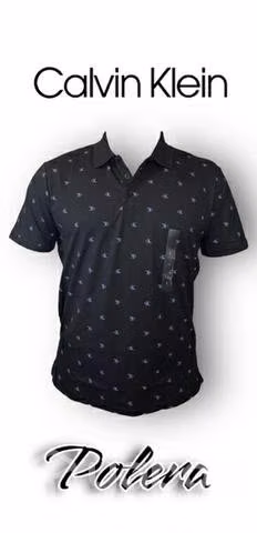 Polera Tipo Polo de Hombre Calvin Klein L