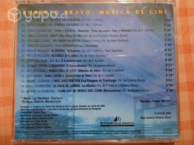 Mc104: cd autografiado roberto bravo