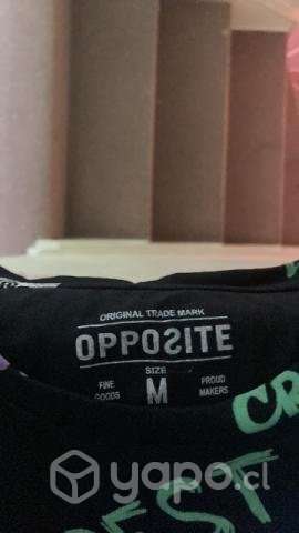 Polera Marca Opposite Negra - Imagen 4