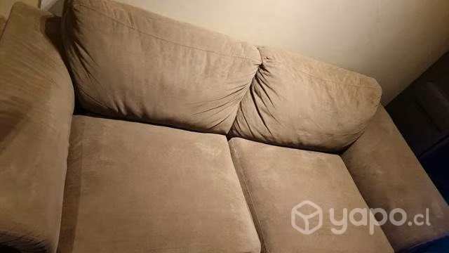 Sillón café de 2 cuerpos