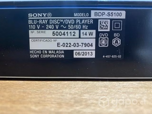 Reproductor blu-ray 3d sony bdp-s5100