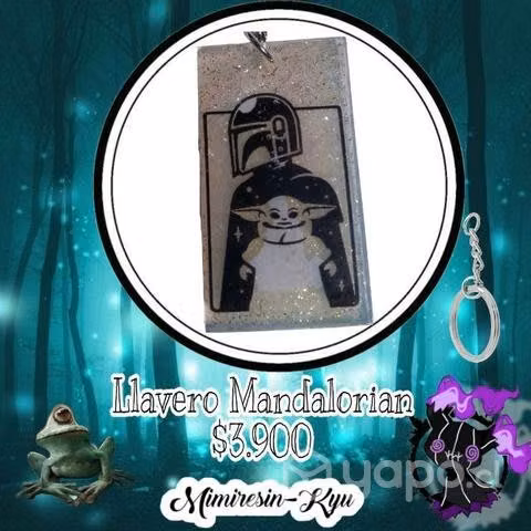 Llavero de resina Modelo rectangular, Mandalorian