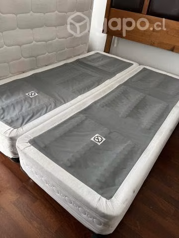 Cama CIC de 2 plazas + respaldo y veladores - Imagen 6