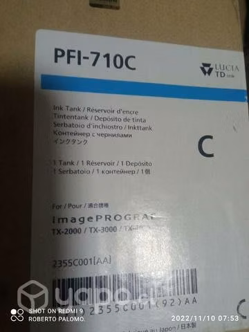 Tintas canon pfi 710 colores originales de 700ml