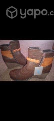 Botines con tacón mujer, talla 37 - Imagen 2