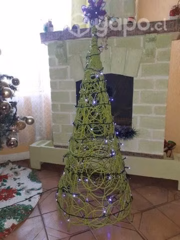pinos navideños de mimbre