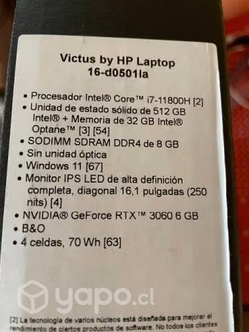 Hp Victus 16-d0501la - Imagen 4