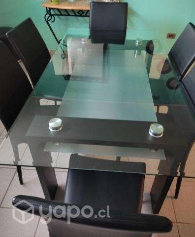Comedor 6 silla de vidrio - Imagen 3
