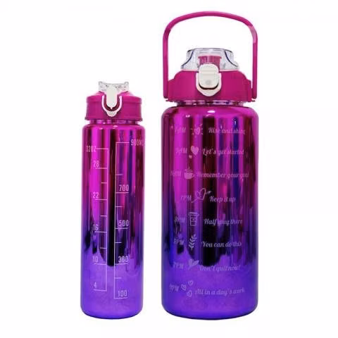 Pack botella de agua motivacional 2 litros + botel - Imagen 4
