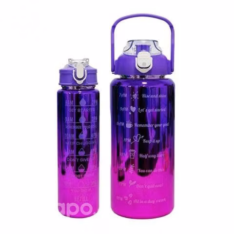 Pack botella de agua motivacional 2 litros + botel - Imagen 3