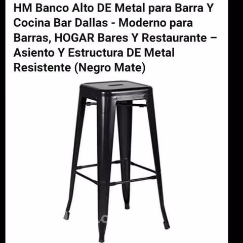 3 bancos de bar de metal