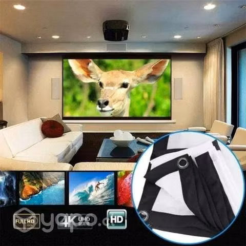 Pantalla De Proyección Hd Portátil Telón Proyector - Imagen 3