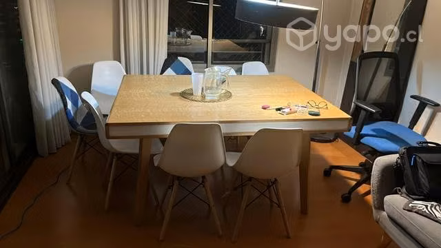 Mesa de comedor estilo nórdico para 8 personas - Imagen 2