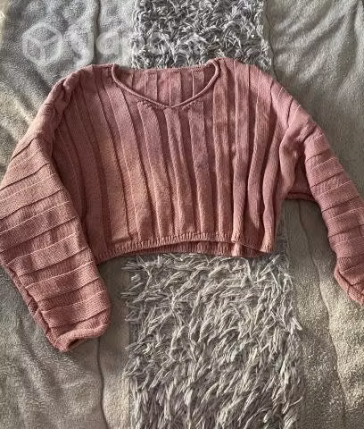 Chaleco crop rosado talla S