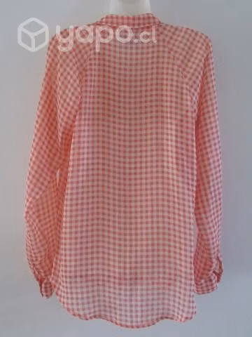 Camisa Juvenil muy Femenina Cuadrille Con Detalle