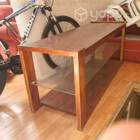 Mesa de centro con vidrio