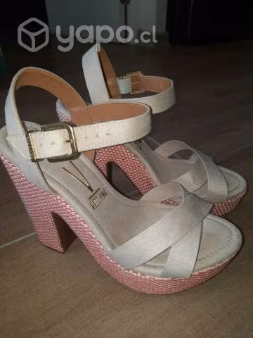Tacones Gamuza Nude - Imagen 3