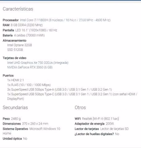 Notebook gamer HP Victus 16-d0501la