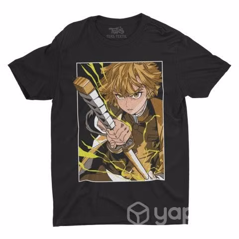 Polera Zenitsu Agatsuma Kimetsu no Yaiba Demon Sla