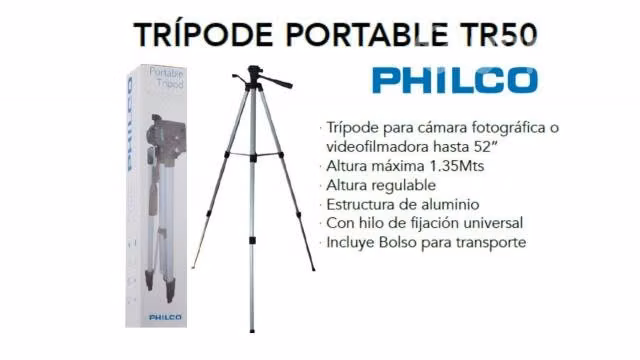 Tripode Camara Portable Tr50 Philco Fotografia