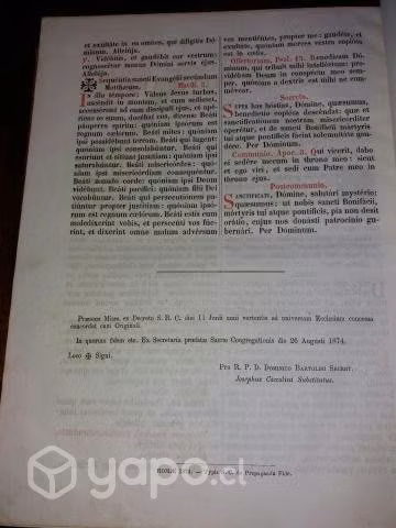 Missale Romanum en Latin de 1875
