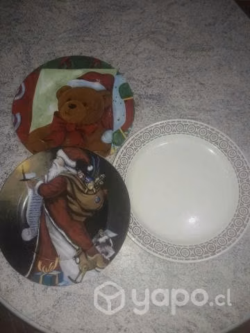 Platos antiguos para adorno de loza
