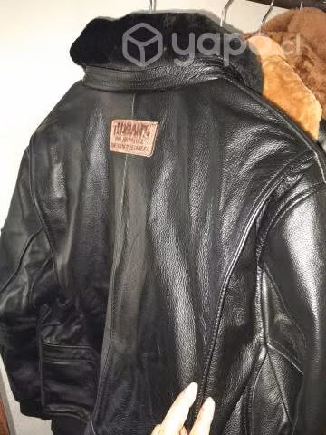Chaqueta piloto cuero legítimo