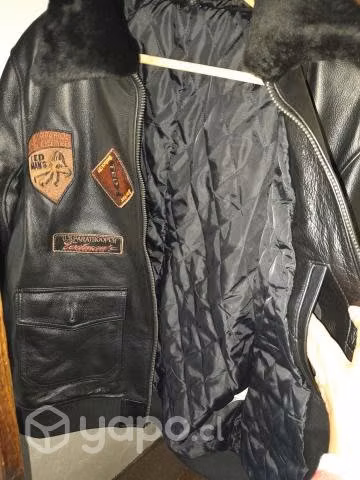 Chaqueta piloto cuero legítimo