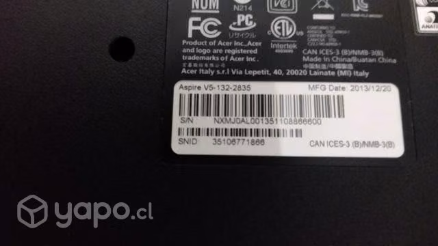 Netbook Acer v5-132 desarme