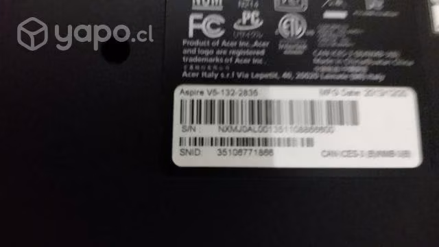Netbook Acer v5-132 desarme