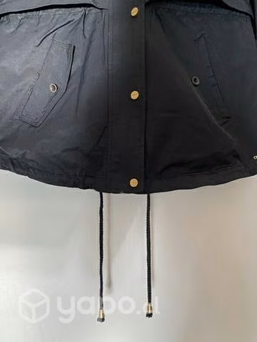 Impermeable negro con gorro y vest Foster - Imagen 3