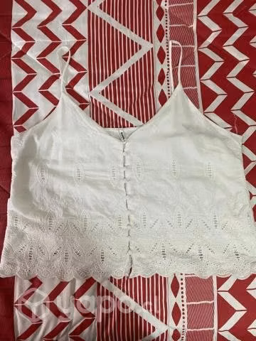 Polera blanca tricot talla XL