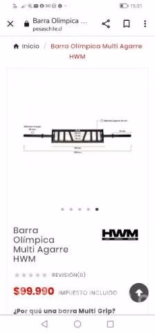 Barra Multi agarre olímpica