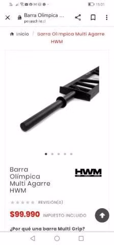 Barra Multi agarre olímpica