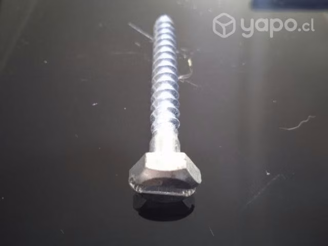 Tornillos tirafondo 5/16" x 2" zinc 100 unidadades