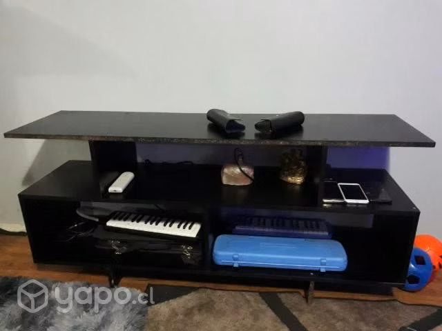 Rack negro de madera - Imagen 2