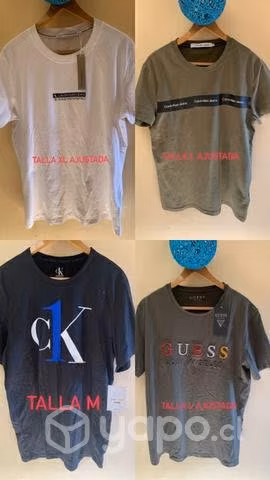 Poleras Calvin Klein y guess