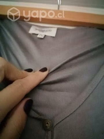 Vestido Gris marca Magnolia, tipo terciopelo