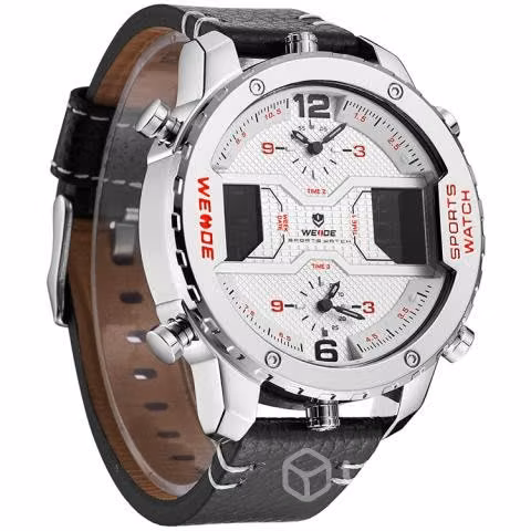 Reloj WEIDE alarma semana reloj para hombre 3 time