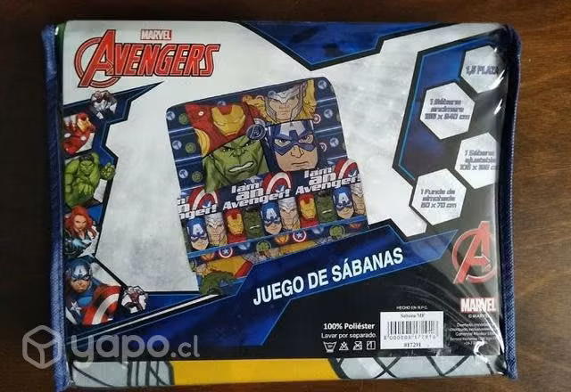 Juego de sábanas nuevas Avengers