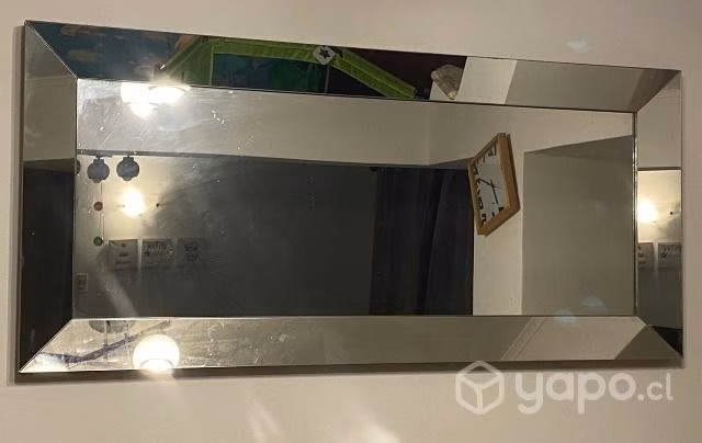 Espejo biselado plateado