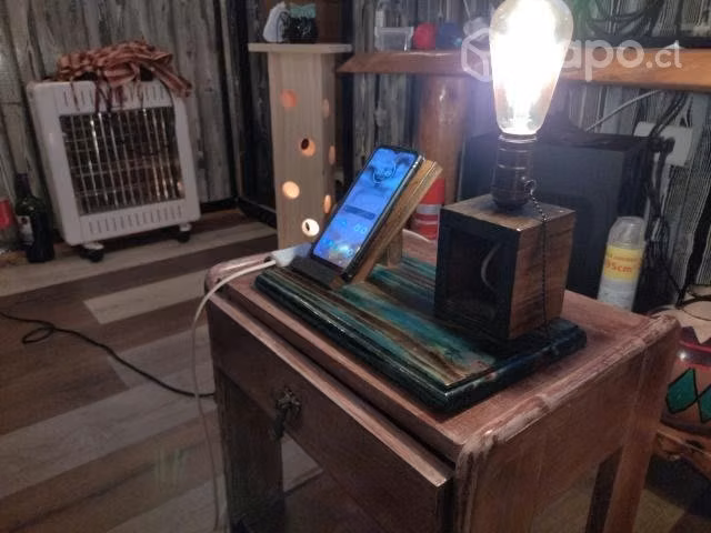 Lámpara vintage mas velador