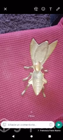 cenicero de bronce macizo labrado