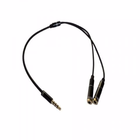 Splitter stereo 3.5mm plug 2 salidas, 23cm