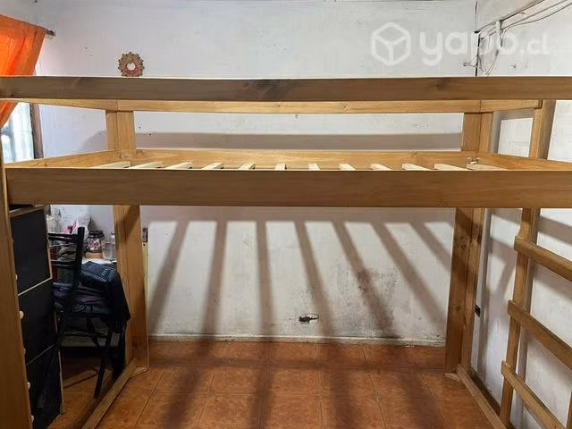 Cama alta madera