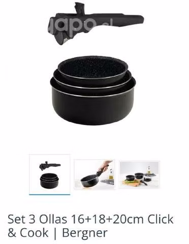 Set 3 ollas Click & Cook